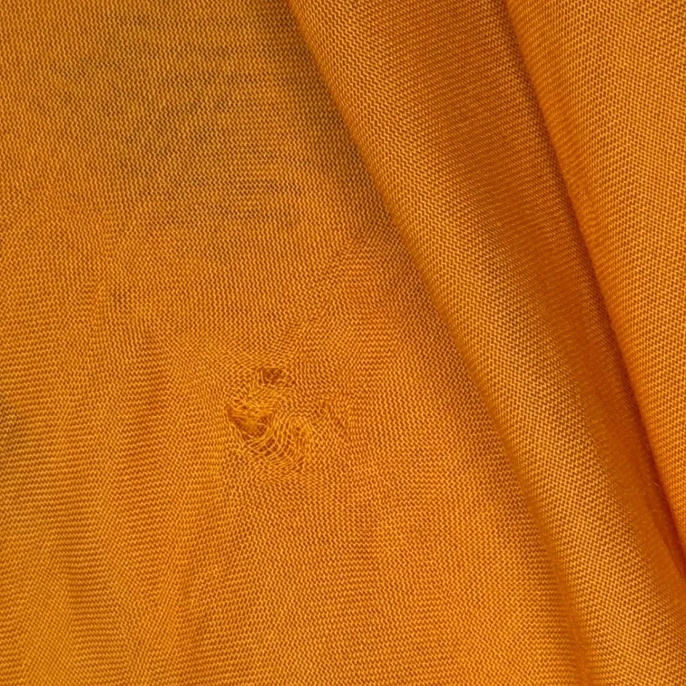 H&M Mustard Yellow Square Scarf Lightweight Solid Semi-Sheer Fall Chic 115-28